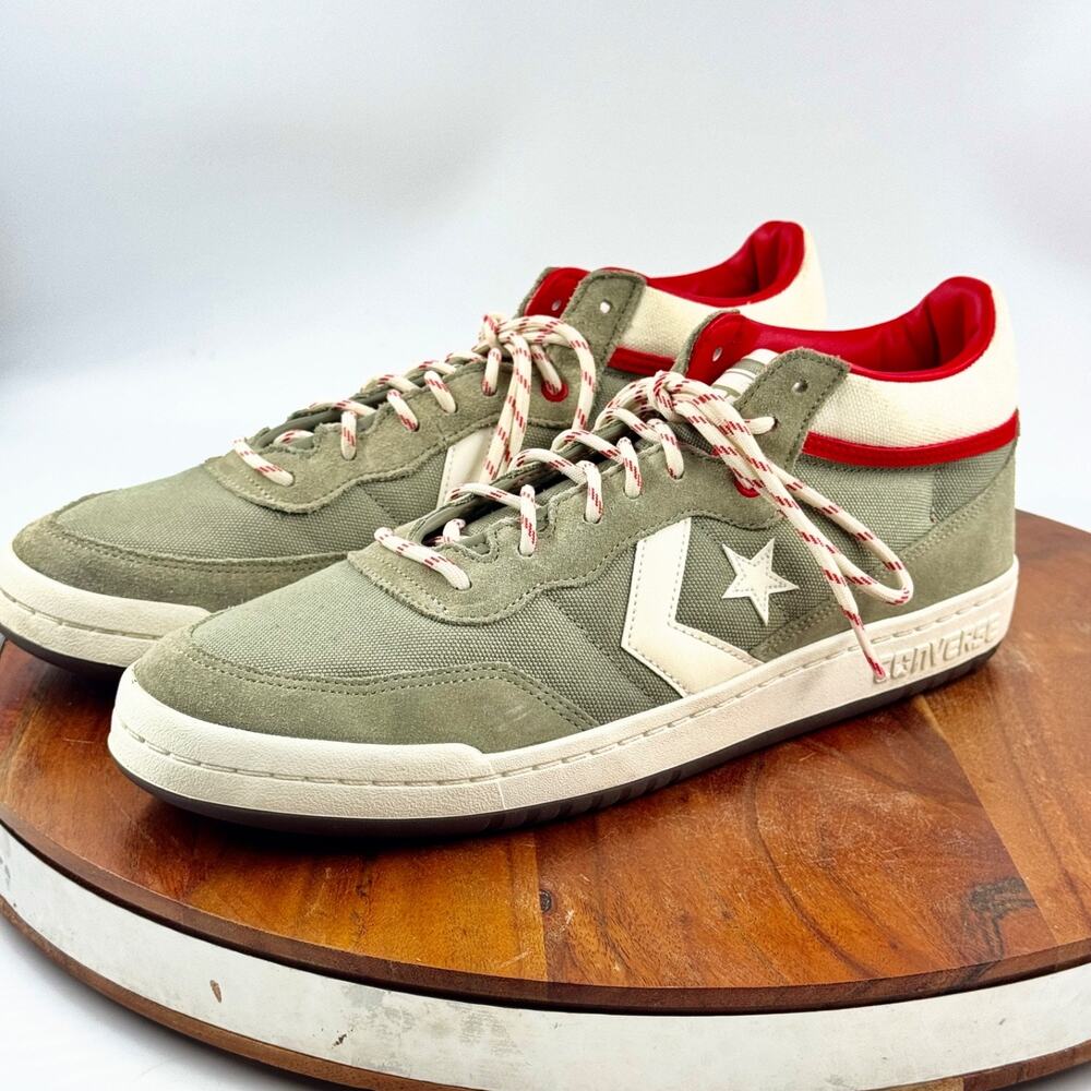 Converse Fastbreak Pro Mid Unisex Mens 12 Womens 13.5 Sage Green Red A09186C EX